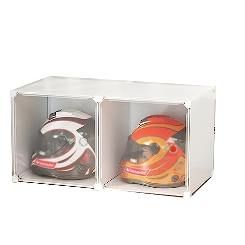 Motorcycle Helmet Display Case - Premium Acrylic Storage Cabinet for Helmet Protection, Showcase &amp; Collection - Perfect for Collectors &amp; Enthusiasts