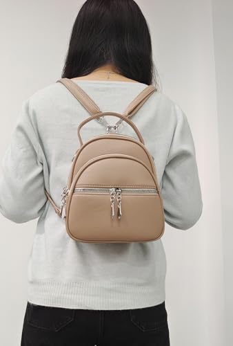 Sac à dos convertible pour femme en cuir tendance YUNZLAN
