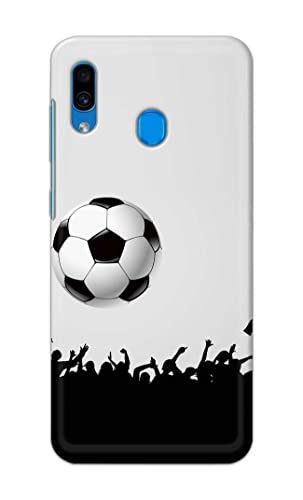 Image of Printed Hard Back Cover Case for Samsung Galaxy A20 | Samsung Galaxy M10s Back Cover (Football Icon) -702