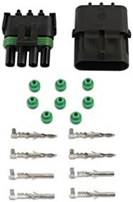 Amazon.com: Automotive Electrical Delphi Connector Kit 4 Pin 18 Pc ...