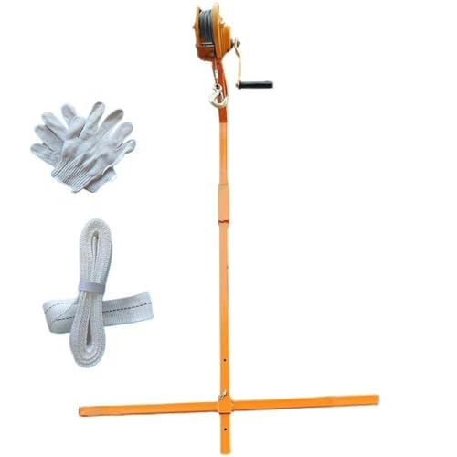 Herramientas de mantenimiento de aire acondicionado, cabrestante de mano autoblocante con soporte, equipo de elevación de unidad exterior