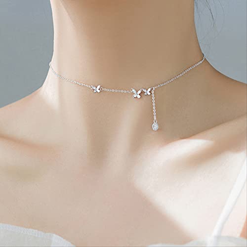 Chaîne de clavicule à franges papillon et sa structure de collier ras du cou