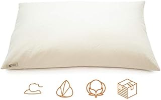 ComfyComfy Premium Buckwheat Pillow, USA Made, Extra 2 lb of USA Grown Buckwheat Hulls to Customize for Comfort, Made from Organic Cotton Twill (﻿Queen Size, 20” x 30”)