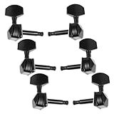 Toyvian アコースティックギター用チューニングペグ セミクローズドメタルギターペグ フォークギター交換パーツ 学校 ステージ演奏向け 6個セット