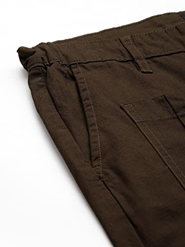 Image of The Indian Garage Co Men Relaxed Fit Solid Mid-Rise Trousers