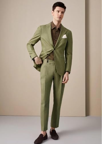 VENNYNG Men's Linen Casual Blazer Sport Coats Dress Formal Wedding Suit Jacket Lightweight Jackets for Summer4