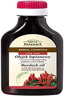 Elfa Pharm Natural Burdock-Root Oil with Red Peppers for Hair & Scalp Stimulates Hair Growth, 3.38 Fluid Ounce