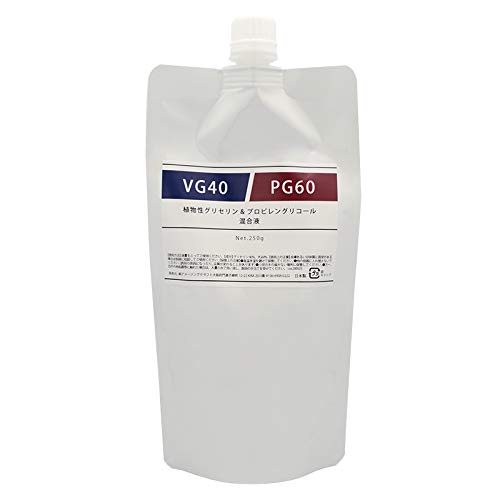 日本製 Vgpg混合液 Vg4 Pg6 グリセリン プロピレングリコール Pg 250g 食品添加物グレード品 Sin シン アメージングクラフト の価格推移 サープラ