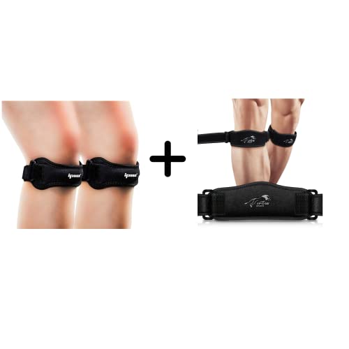 IPOW 2 Pack Knee Pain Relief & Patella Stabilizer Knee Strap
