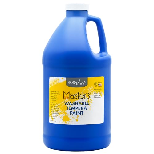 Handy Art Little Masters Washable Tempera Paint Blue Half Gallon 64 oz