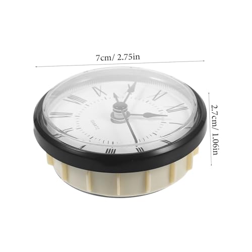 Horloge cadran plastique rétro 70mm : mini insert à quartz de remplacement - 3