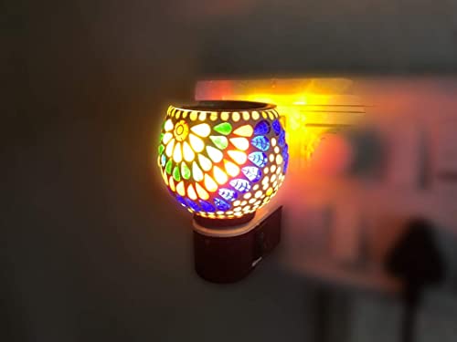Dev Kapur Dani Electrical Camphor Diffuser. Glass Kapoor Dani & Essential Oil Diffuser with On Off Switch to Toggle Between Burner & Lamp (Circle Leaf) (B0BRQP9YWG) Amazon Price History, Amazon Price Tracker