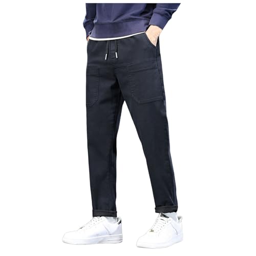 裏起毛パンツ メンズ 防寒ズボン ゴルフウェア メンズ 冬 ストレッチパンツ 美脚 細身 ロングパンツ ストリート ポケット多い アウトドア ボトムス 暖かい 寒さ対策 防風 温かい 暖かい 冬用ズボン カジュアル 秋服 冬服(36/ブラック)
