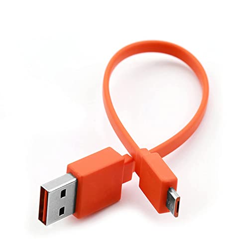 Flip 4 Replacement Charging Cable Micro USB Fast Charger Flat Cord for JBL T500BT JBL Flip4 Flip3 Clip3 Charge 2+ Charge 3 Pulse 3 Bluetooth Speaker Logitech UE Boom 22AWG Android Phones(0.65ft)