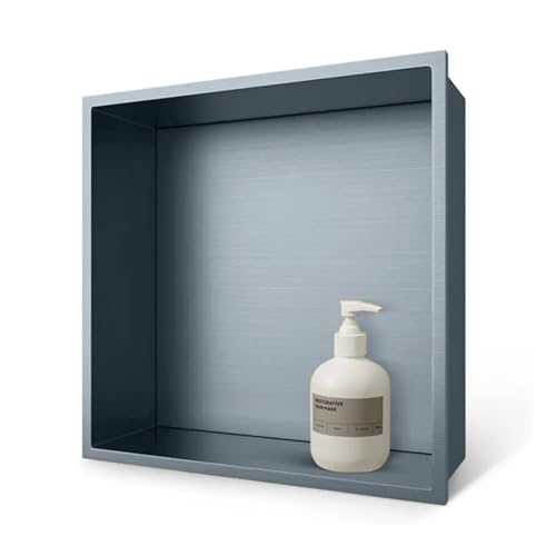 Bathroom Wall Niche Recessed Shower Shelf Caddy Built-In Brushed Stainless Steel Niche No Tile Needed Wall Storage Solution
