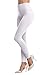 VOGUEMAX Women's Ankle Length Leggings Buttery Soft High Waisted Stretch Basic Solid Full Length Leggings Pants White