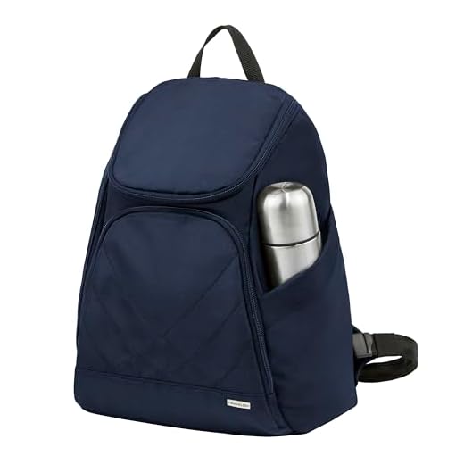 Travelon Mochila clássica antirroubo, Mochila clássica antirroubo, Meia-noite, One Size