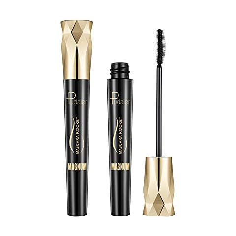 ISAKEN 4D Silk Fiber Lash Mascara, Naturfaser Wimpern Wimperntusche, Langlebig Wasserdichte Schweißfeste Silk Fiber Wimperntusche Extra Long Lash Verlängerung Dick Eyelash Wimperntusche Cover