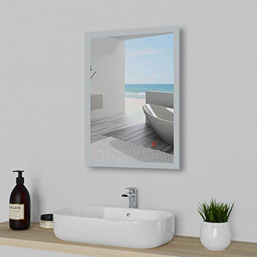 Xinyang 1200x700 Large Rectangular Heated Bathroom Mirror with Touch Lights,Wall Mounted,IP44,Vertical or Horizontal