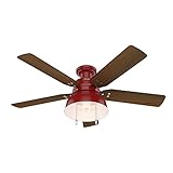 Hunter Fan Company Hunter 59312 52' Mill Valley Ceiling Fan with Light, Large, Barn Red
