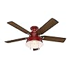 Hunter Fan Company Hunter 59312 52 Mill Valley Ceiling Fan with Light Large Barn Red