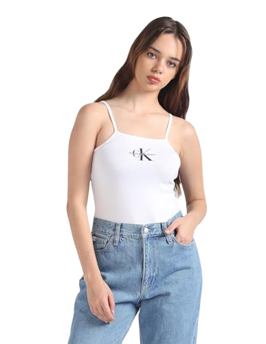 Calvin Klein J20j223421 haut en tricot pour femme Monologo Strappy Body