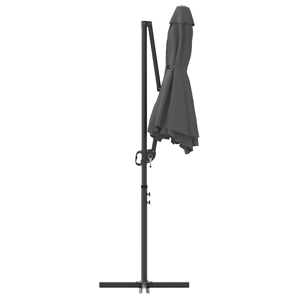 SYDE Antracyt parasol 372 x 198 x 243 cm poliester i aluminium