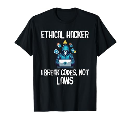Ethical Hacker Cybersecurity Computer Ethical Hacking Analyst Ethical Cyber Security Unisex-Adults Black Short Sleeve Classic Fit T-Shirt