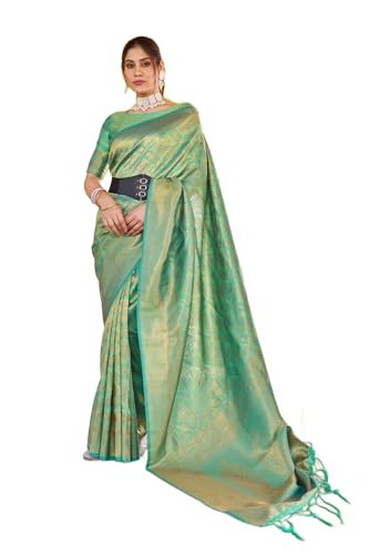 Image of SWORNOF Womens Kanjivaram Banarasi Silk Saree Kanchipuram Patola saree