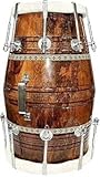Devyom Musicals Dholak Drum, Mangoholz, Bolt-Tuned, gepolsterte Tasche, Schraubenschlüssel, Dholki Musikinstrument (PDI-104)