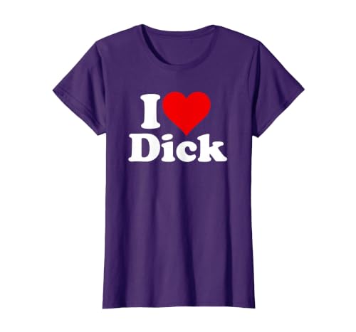 I Love Heart Dick Richard T-Shirt, Women, Purple, X-Small