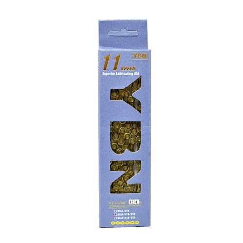YBN 11 Speed Chain 120 Link w/Power Lock,Gold, YB2696-N