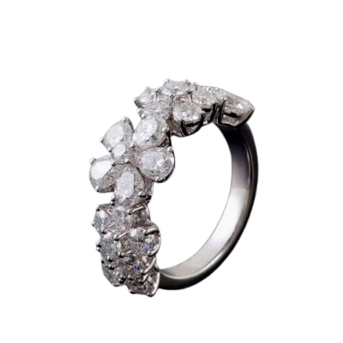 Bague en moissanite DEF-VVS et argent sterling prestige