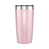 ICONIQ Stainless Steel Vacuum Insulated Tumbler, 20 ounce (Rose Gold)