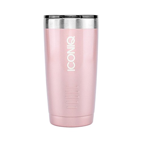 ICONIQ Stainless Steel Vacuum Insulated Tumbler, 20 ounce (Rose Gold)