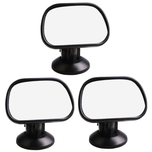 HEMOTON 3pcs Car Rearview Mirror Suction Cup Baby Safety Mirror Auto Rearview Wide Angle Easy to Use Sturdy Design