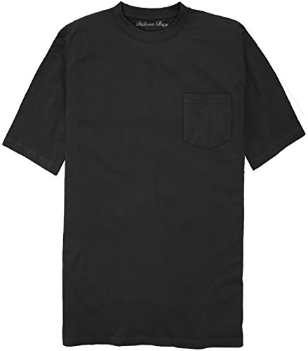 Falcon Bay 100% Cotton Pocket T-Shirt Black 9X/10X