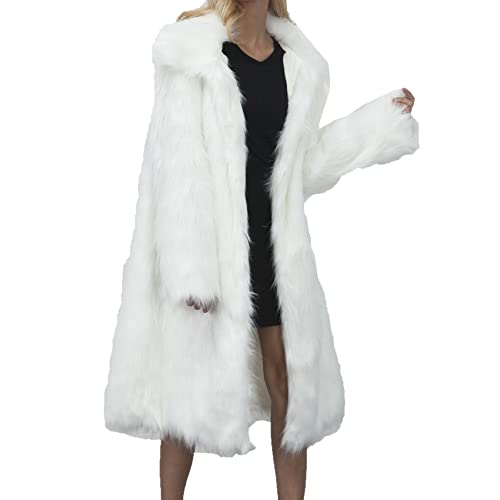 WHZXYDN Chaqueta De Mujer De Piel SintéTica Larga con Cuello Cuadrado A La Moda para Mujer Chaqueta De Abrigo Largo De OtoñO E Invierno para Mujer