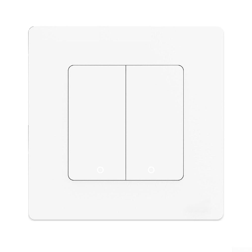 Interruptor de luz inteligente ZigBee, interruptor inteligente de relé de 10 A, interruptores de control de luz de fuego neutro único para hogar inteligente, no necesita condensador (negro)