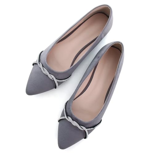 Image of Stunner Womens Flats Fashion Pointed Toe Bowknot Ballet Flats Cute Slip On Dress Flats Comfortable Party Wedding Flats2