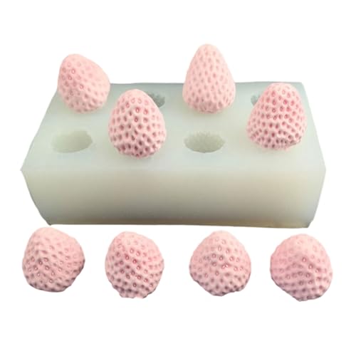 Detailed Fruit Silicone Mold for Strawberry Shape Chocolate Baking Ice Cream and Crafting Projects Dishwasher Safe Strawberry Sh