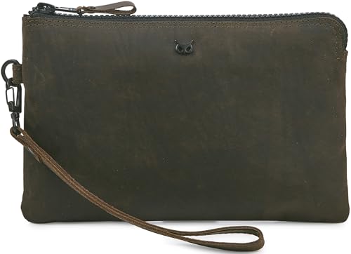 Wise Owl Accessories Genuine Leather Wristlet Wallet for...
