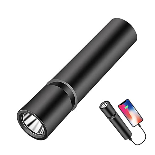 Lampe torche LED rechargeable Lampe torche LED haute puissance, peut être comme chargeur pour téléphone portable, imperméable, idéal pour le travail de camping Black Out, air ouvert Cover