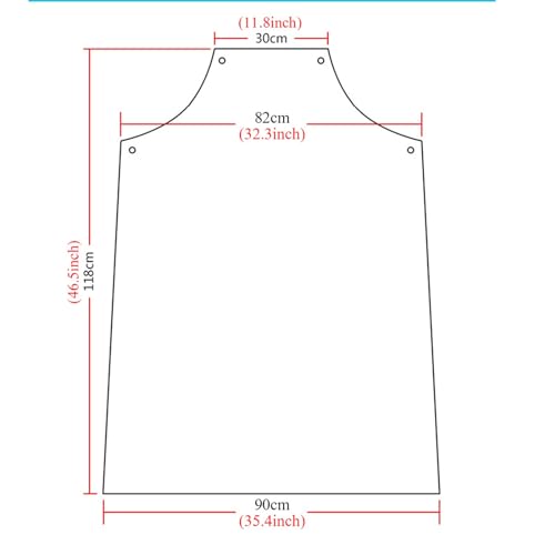 Delantal de PVC impermeable de alta densidad con acabado grueso y cobertura extendida 5