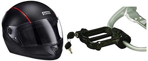 Studds Premium Vent Professional Full Face Helmet (Black and Red, Large)