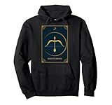 Sagittario Segno Zodiacale Arco e Freccia Simbolo Latino Felpa con Cappuccio