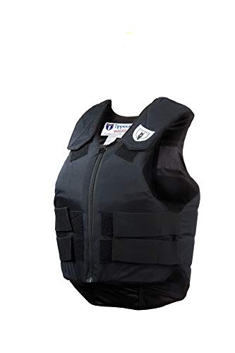 TIPPERARY EQUESTRIAN Horse Riding Eventing Vest - Ride-Lite - English Style Protective Horseback Riding Apparel - Ultra Flexible Fit Body Protector - Black - YM