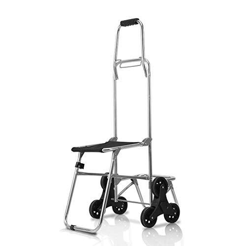 YYAI-HHJU Klappbarer Handwagen, Leichter Treppensteigwagen/Klappbarer Dreirad-Einkaufswagen Mit Abnehmbarer… – Bild 4