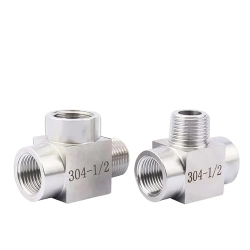 Divisor de tubería de acero inoxidable de 3 vías con rosca BSP y NPT 6