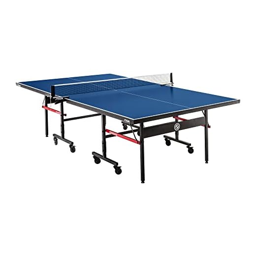 STIGA Advantage Competition-Ready Indoor Table Tennis Table 95% Preassembled Out of the Box with Easy Attach and Remove Net